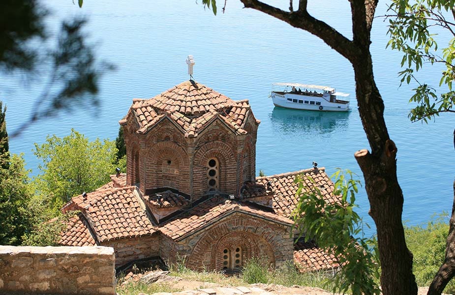 Het meer van Ohrid in Macedonië