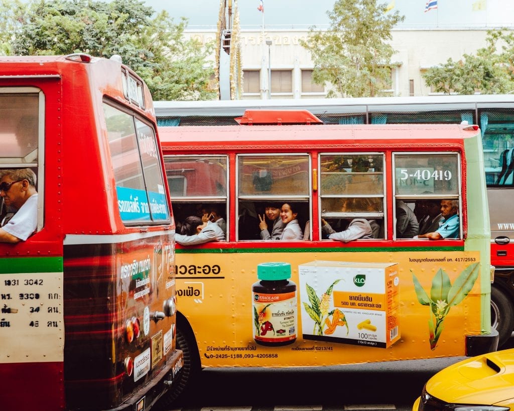 Reizen met de bus door Thailand