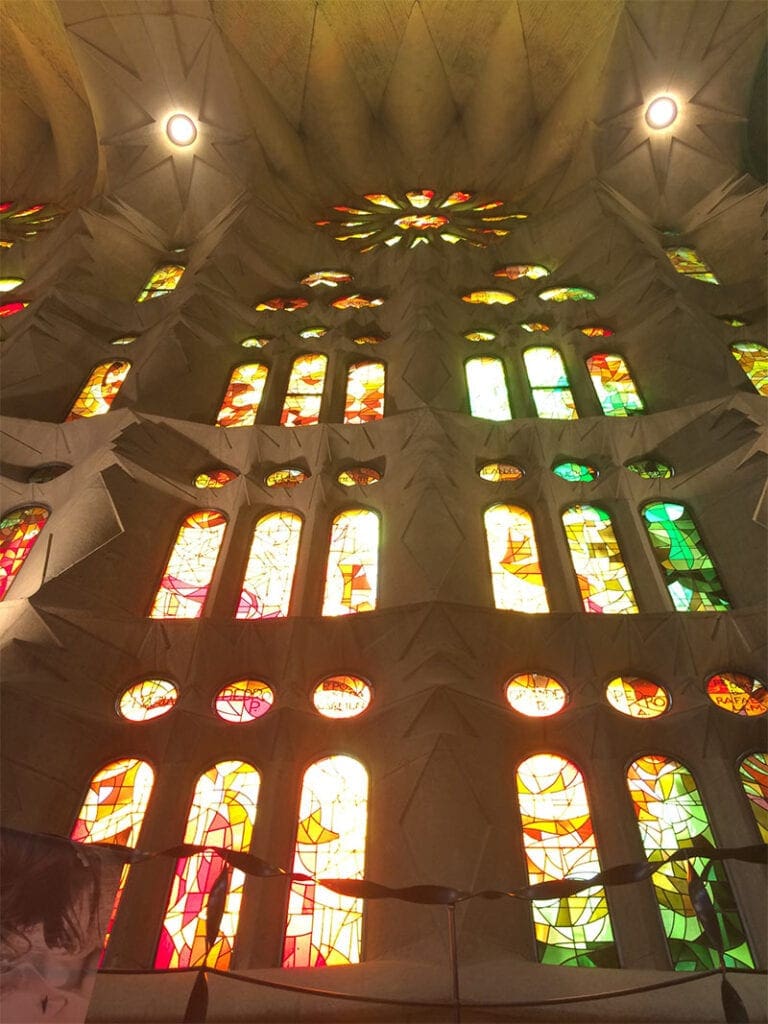 Glas in lood ramen Sagrada Familia Barcelona