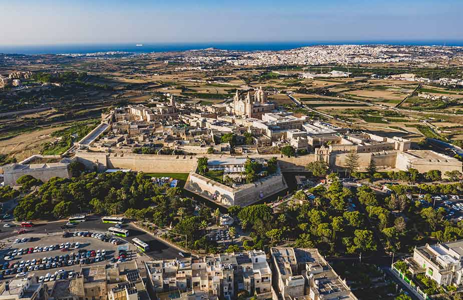 Het historische stadje Mdina op Malta