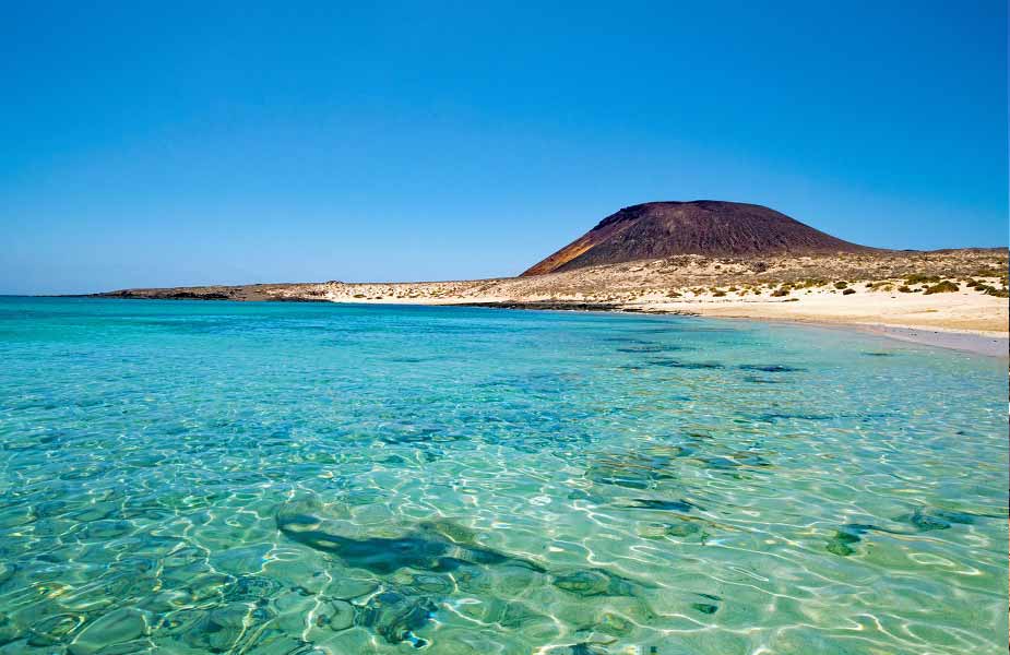 Playa Francesca bij het eiland Lanzarote