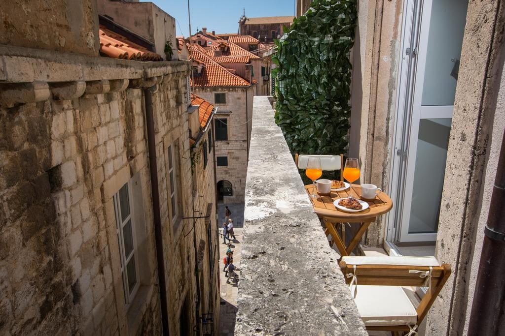 Balkon van Scalini Palace in Dubrovnik