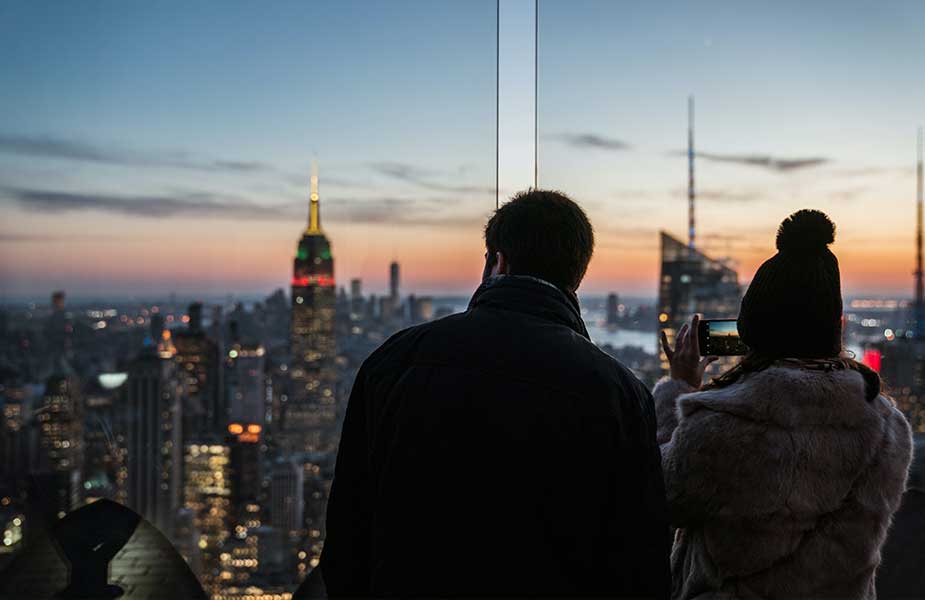 tips voor New York; genieten van dit uitzicht bij top of the rock