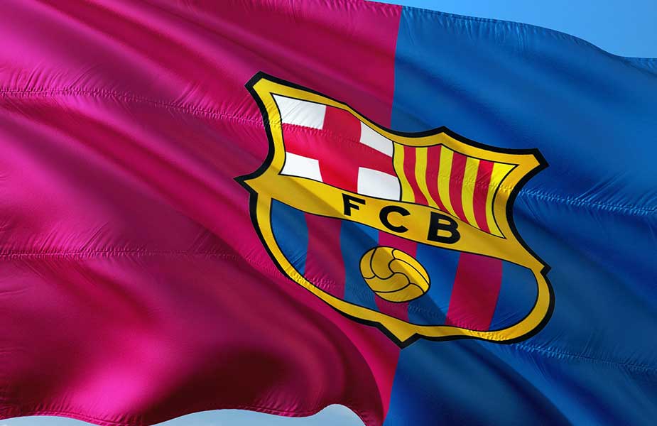 De vlag van FC Barcelona