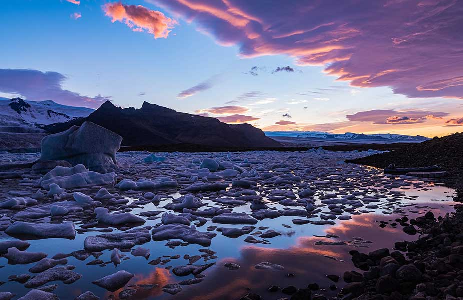 De mooie Glacier Lagoon in IJsland