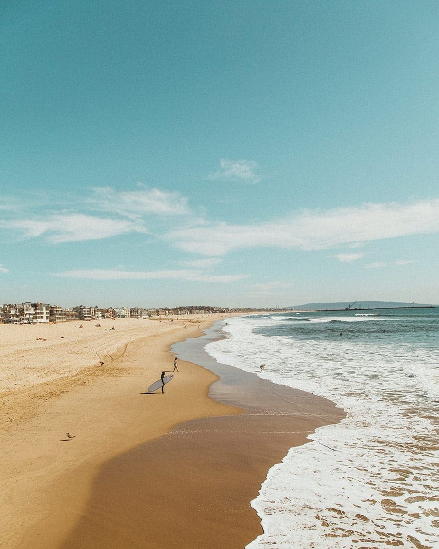 actief in los angeles surfers aan het strand