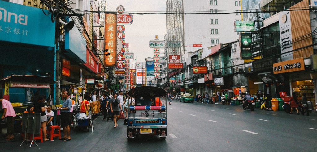 Straatbeeld in Bangkok