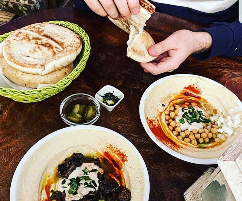 vegan lunchen in Berlijn bij hummus and friends