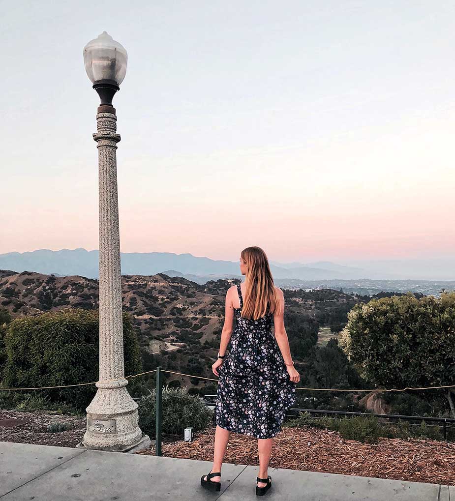 zonsondergang Griffith Observatory alleen reizen