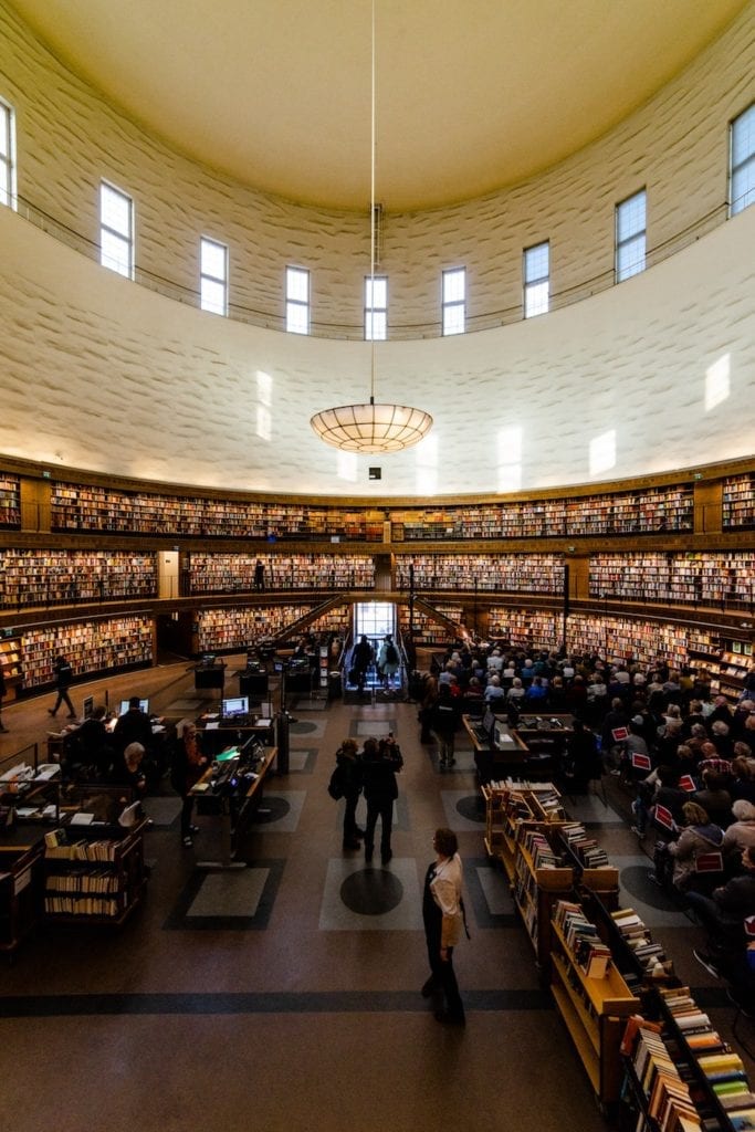 Rotunda in stadsbibliotheek Stockholm