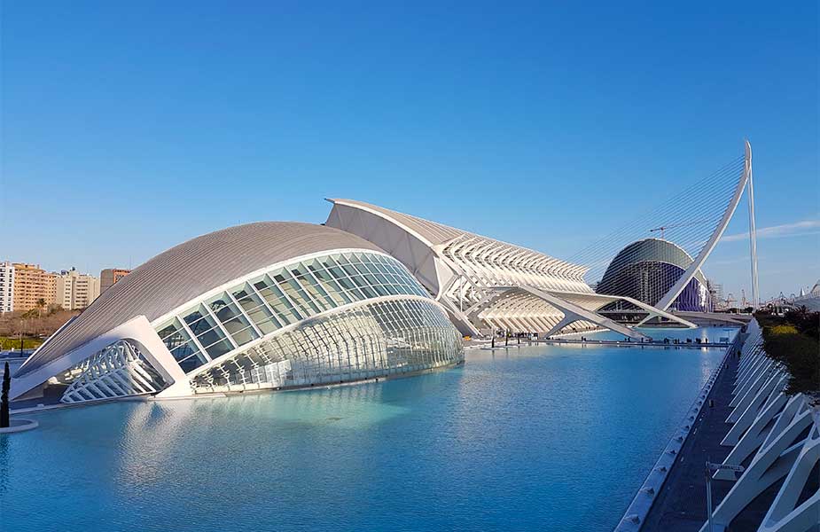 De cultuur gebouwen in Valencia van Ciudad de Arte