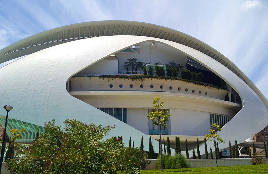 Het culturele gebouw in Valencia genaamd het oog