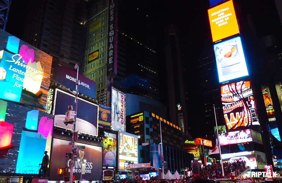 Het Times square in New York met allel led verlichting