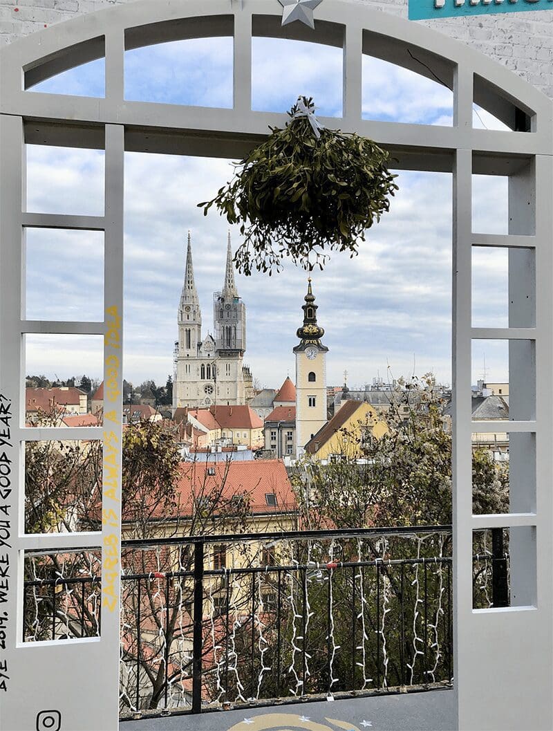 Uitzicht op de stad Zagreb in Kroatië