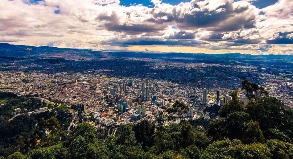 Uitzicht op Bogota in Colombia