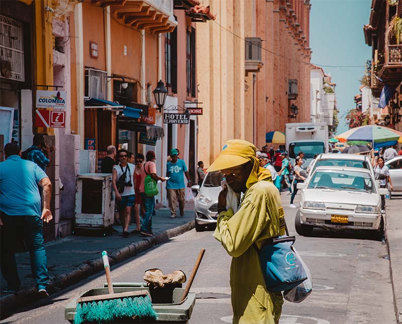 Op reis door Colombia, een straat tafereel