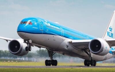 KLM opstijgend vliegtuuig