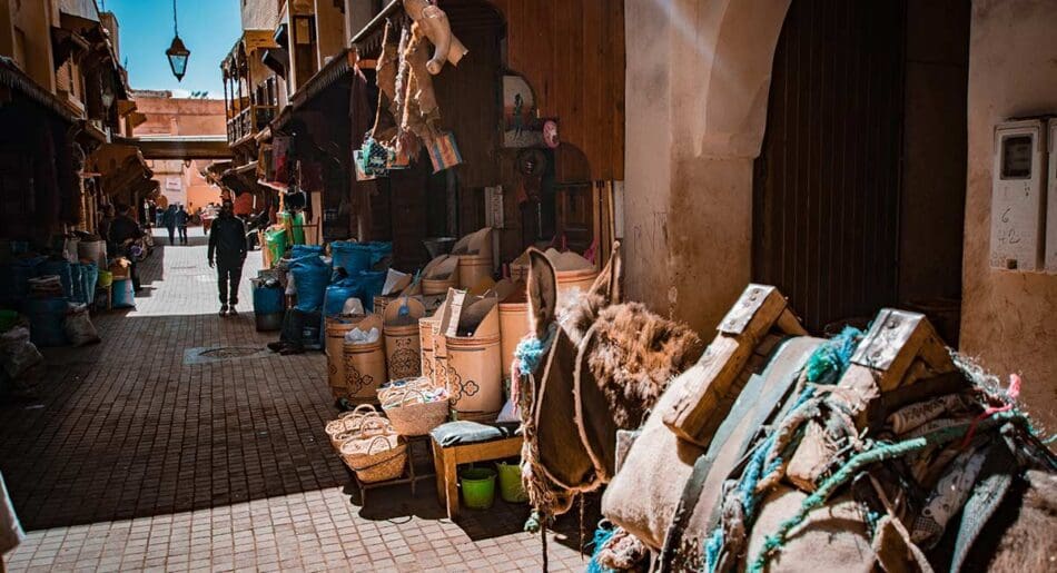 Straatje in Marrakesh in Marokko