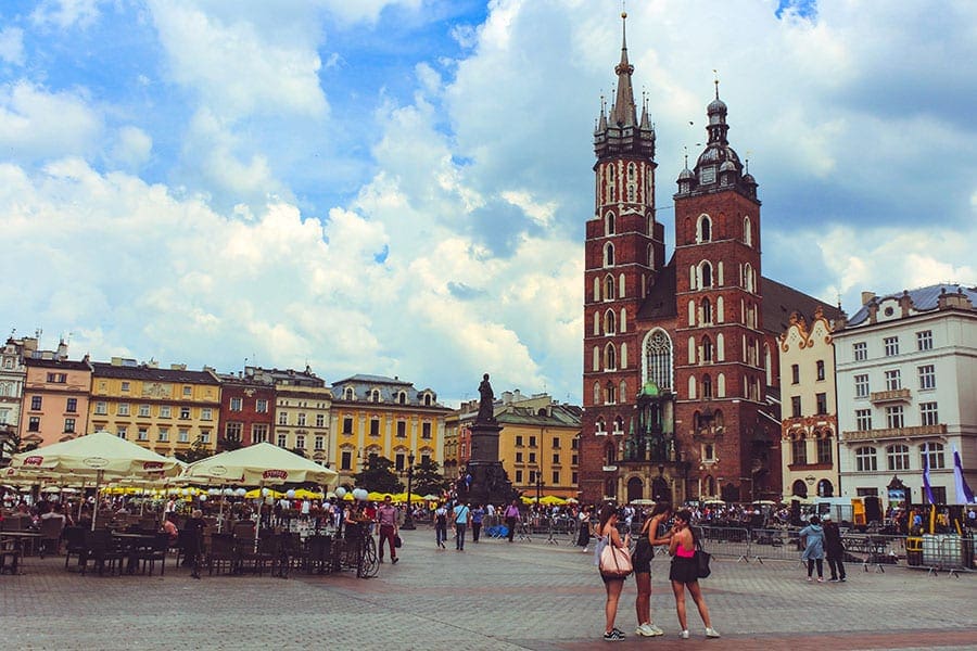 Grote markt in Krakau