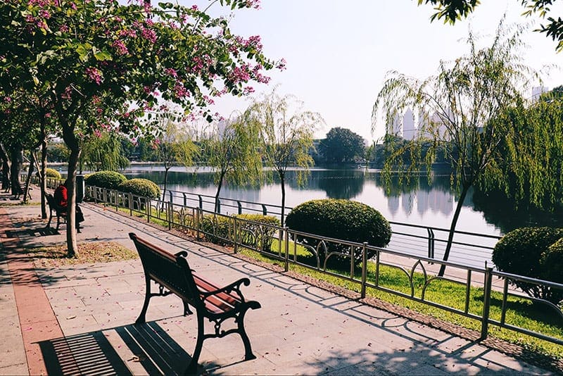 een park in Guangzhou China