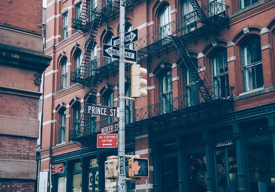 Gebouw in de wijk Soho in New York