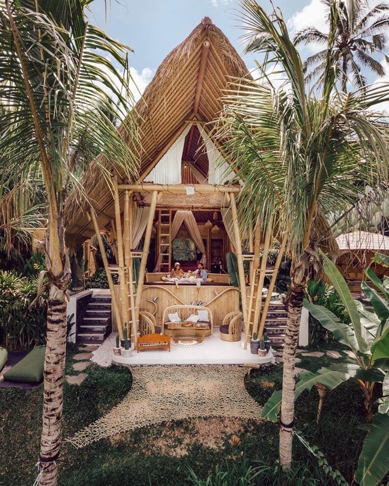 Absoluut een van de leukste hotes op Bali: de bamboe hut van Camaya 