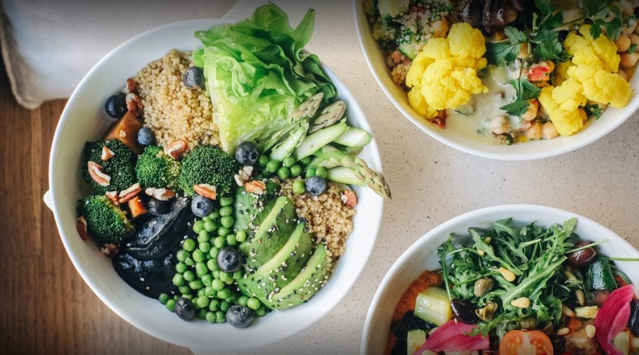 Salades bij Daluma voor lunchen in Berlijn