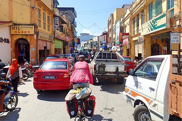 Straat in Kuala Lipis in Maleisie