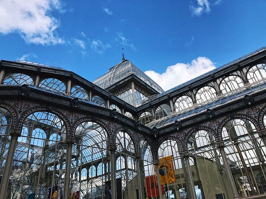 palacio de cristal in el retiro park in madrid