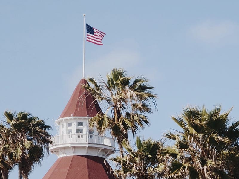 amerikaanse vlag in san diego