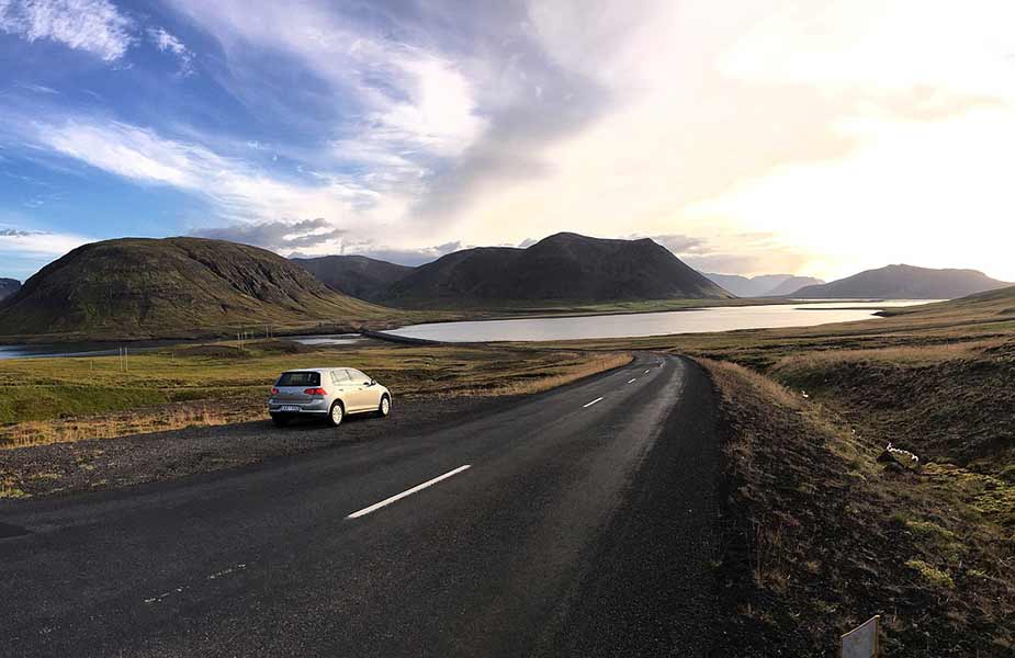 Autoweg op IJsland