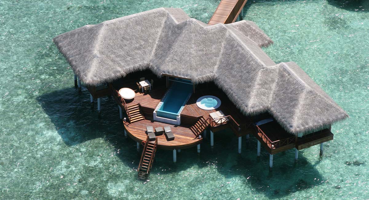 Huvafen Fushi resort op de Malediven
