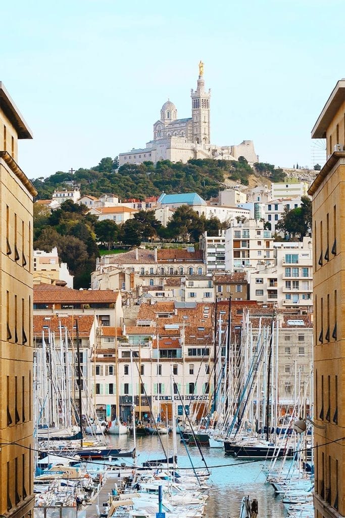 mooi uitzicht op de haven Marseille