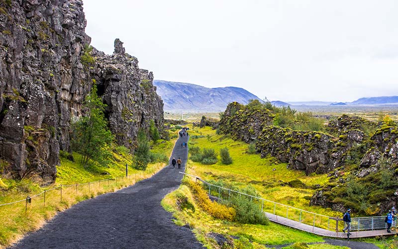 Het Thingvellir National Park in IJsland