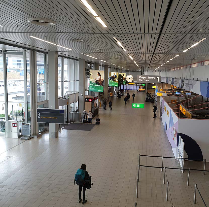 Vertrekhal 1 op Schiphol
