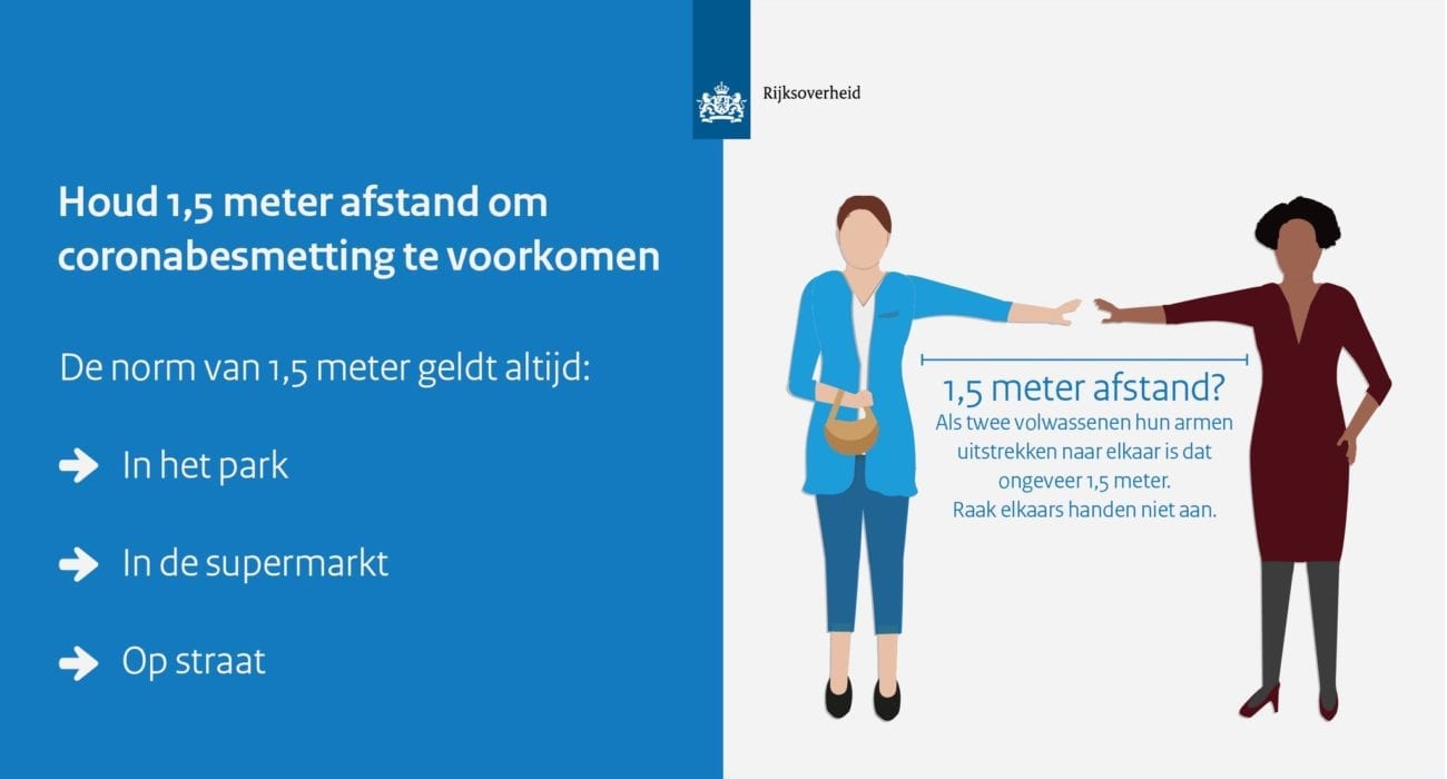 Houd afstand van elkaar