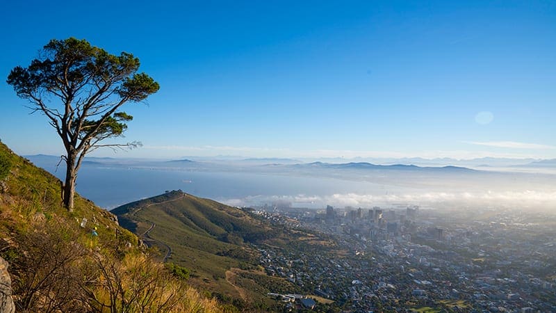 Beklim Lions Head in Kaapstad