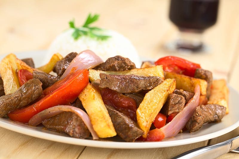 Lomo Saltado Peruaanse gerechten