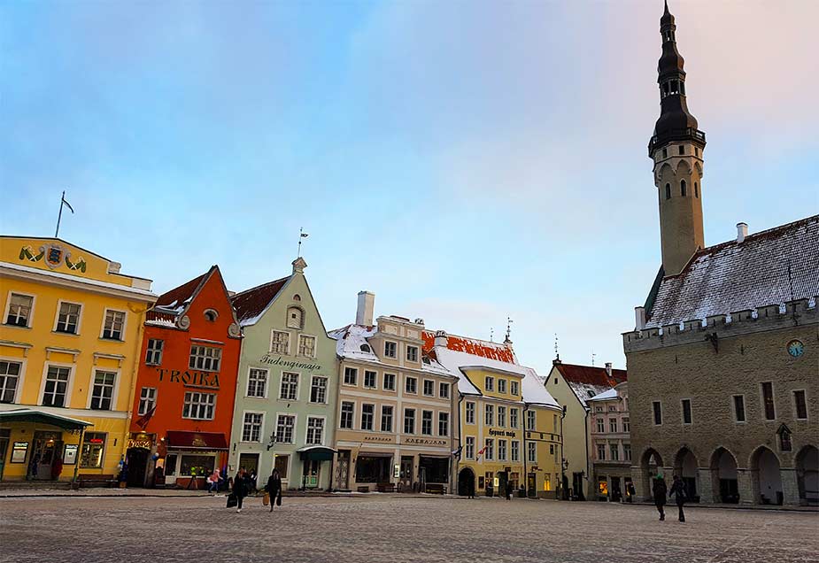 Centrale plein in Tallinn, het startpunt van je stedentrip naar Tallinn