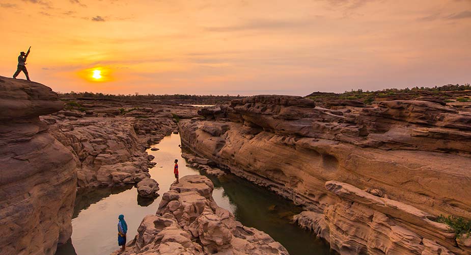 Het bijzondere landschap bij de Mekong