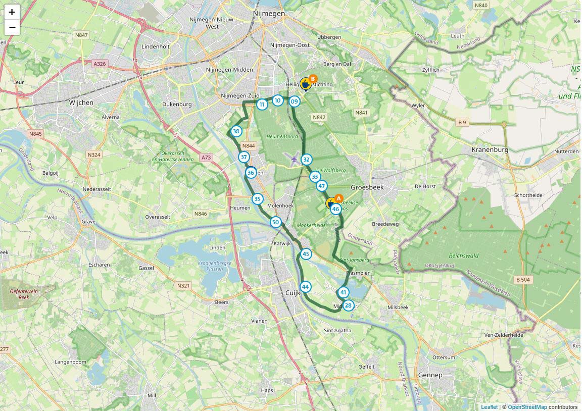 Fietsen in Gelderland, de Nijmegen route