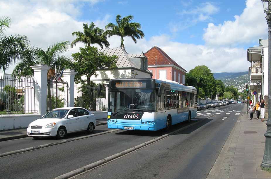 Bus van het openbaar vervoer in La Réunion