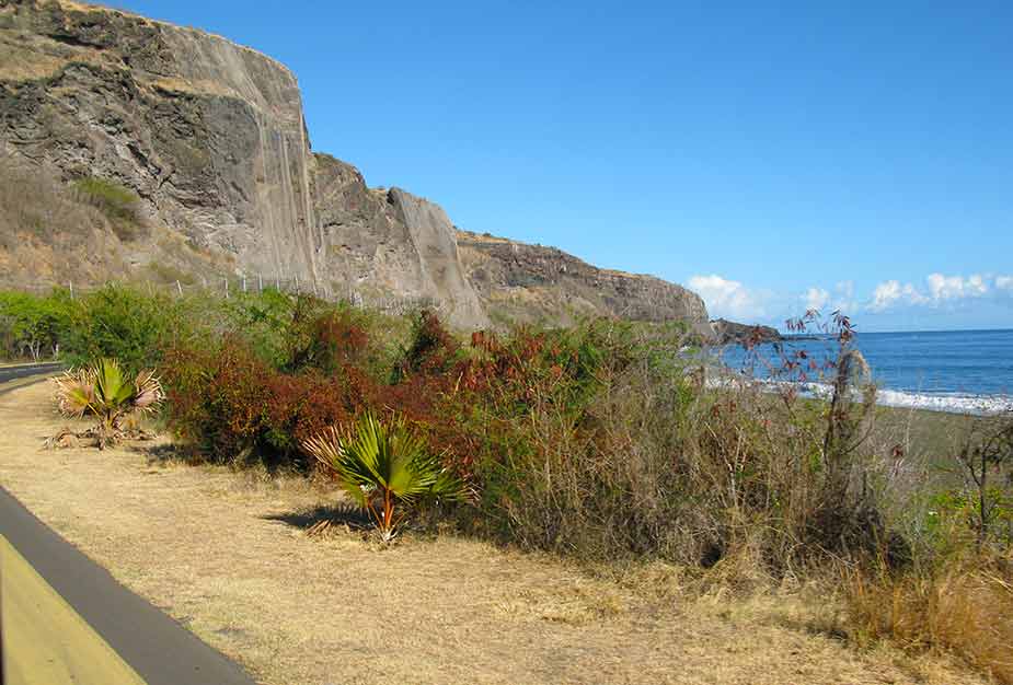 Landschap La Réunion bij Saint Paul