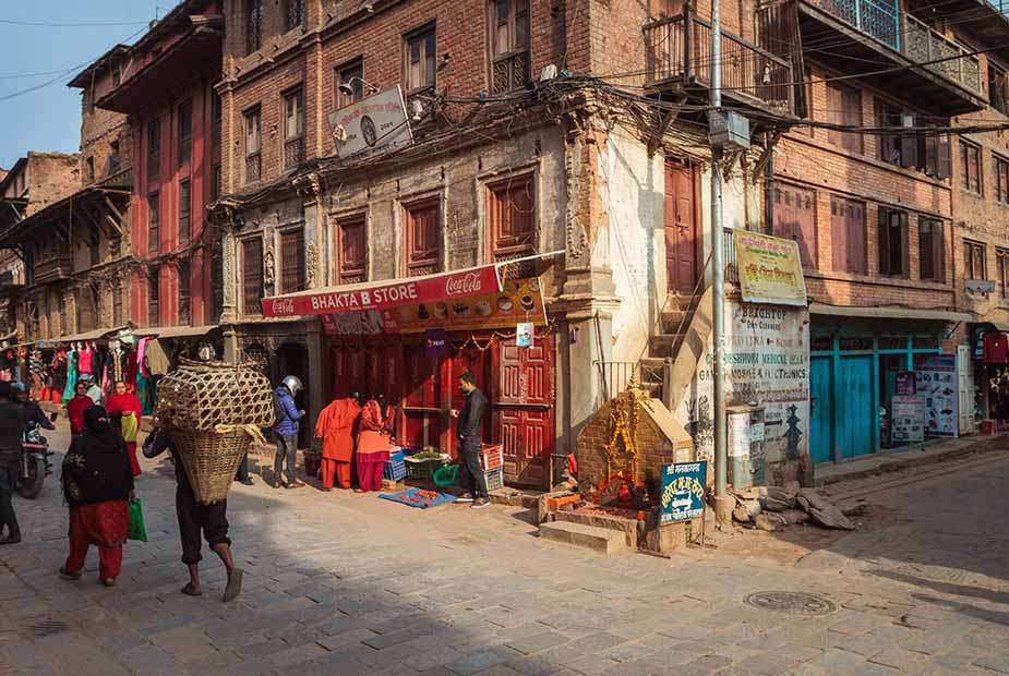 Straatbeeld in Bhaktapur