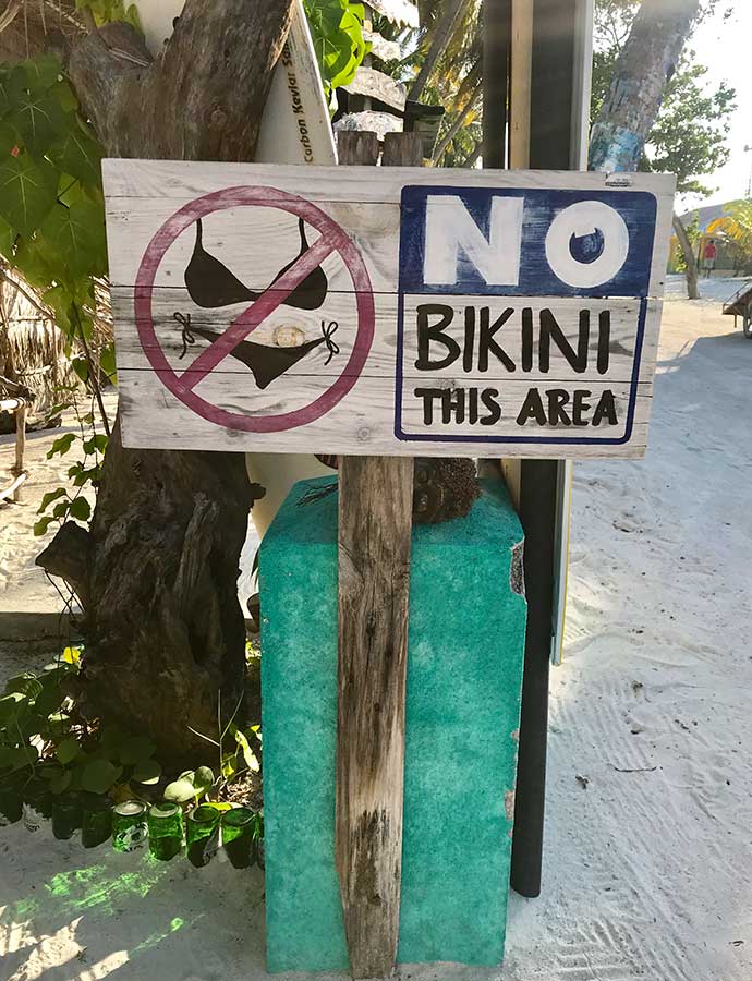 No bikini bord Maafushi