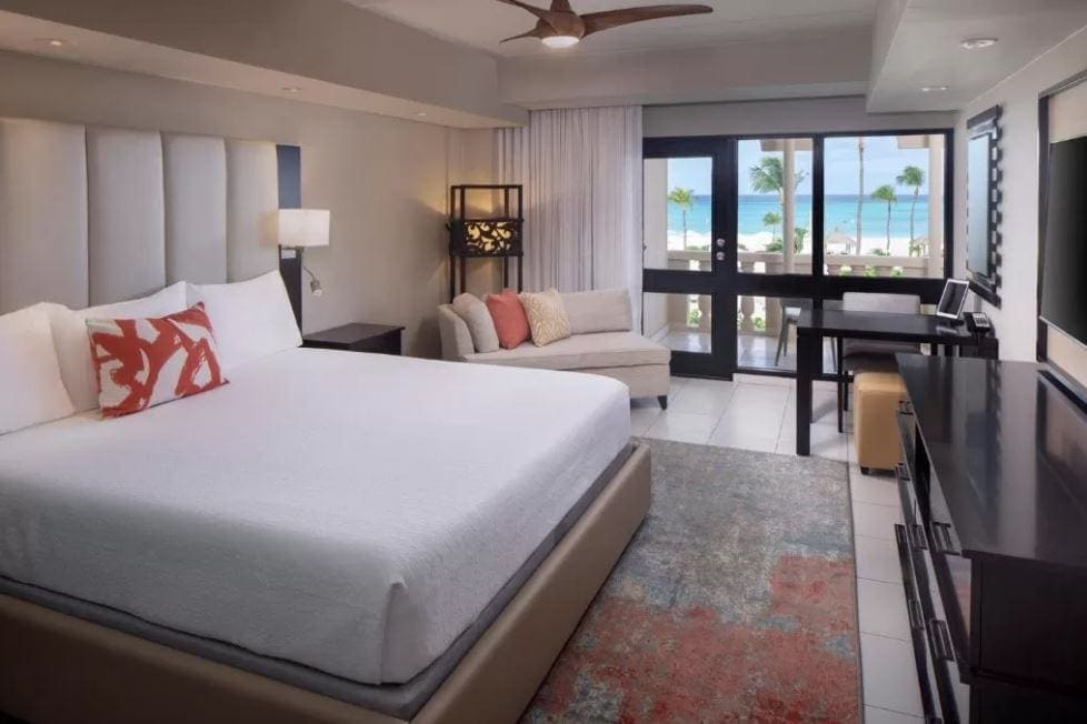 Interieur van een kamer in Bucuti op Aruba