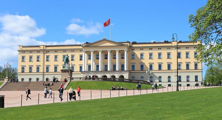 het koninklijk paleis in Oslo