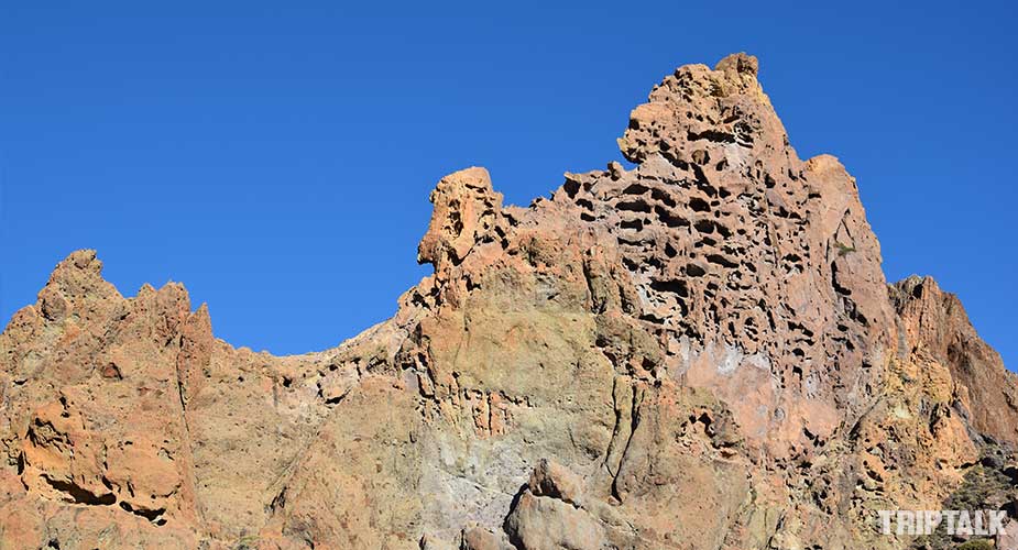 De kathedraal rots in het nationaal park el teide