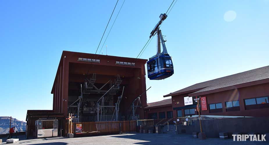 Basisstation van de kabelbaan bij El Teide