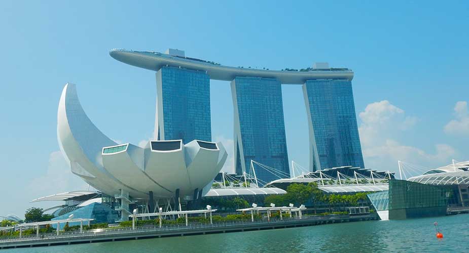 Het hotel Marina Sands Bay in Singapore